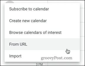 Dodawanie kalendarza według adresu URL w Kalendarzu Google