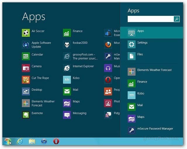 Windows 8: odzyskaj menu Start na pulpicie