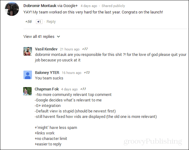 Petycja o przywrócenie komentarzy na YouTube z dala od integracji z Google+ Osiąga 90 000 podpisów i rośnie