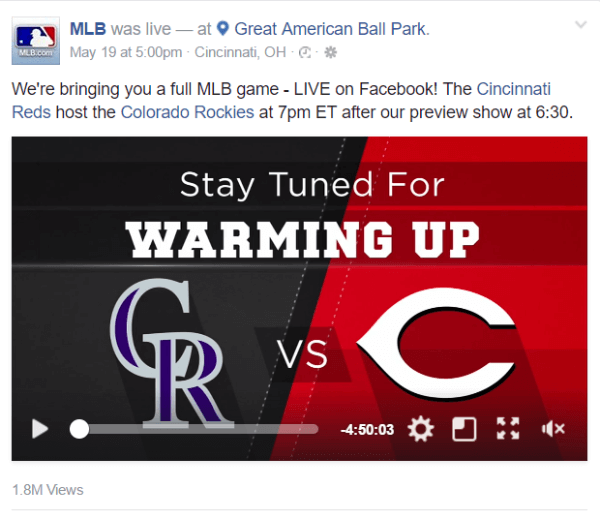 Facebook współpracuje z Major League Baseball przy nowej umowie dotyczącej transmisji na żywo.