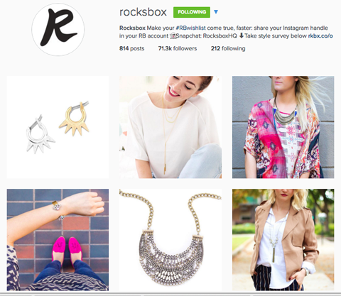 profil instagramowy rocksbox