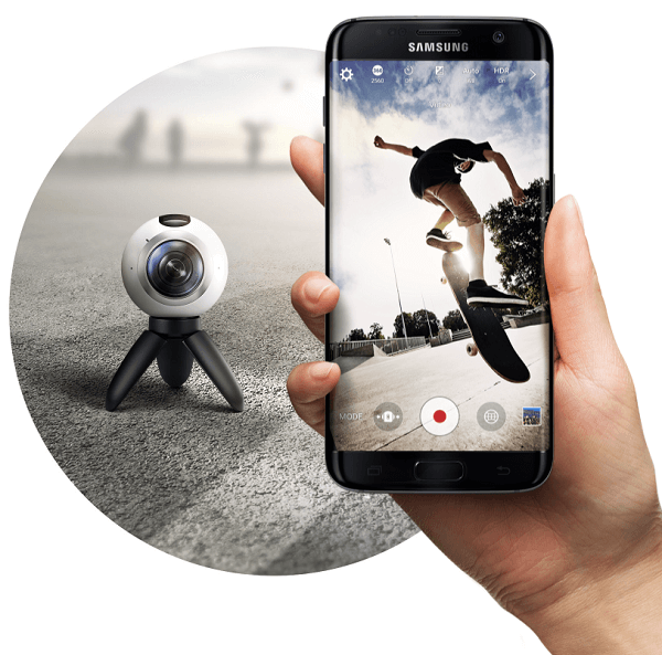 Samsung Gear 360 z telefonem