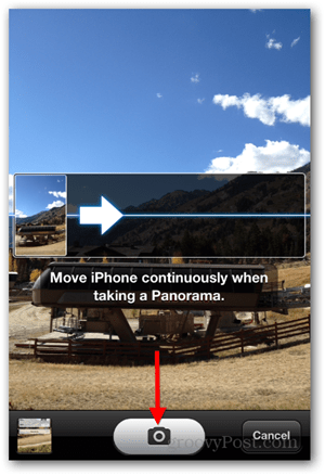 Zrób zdjęcie panoramiczne z iPhone na iOS - Pan Camera