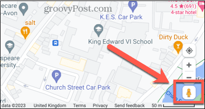 ikona widoku ulicy w mapach google