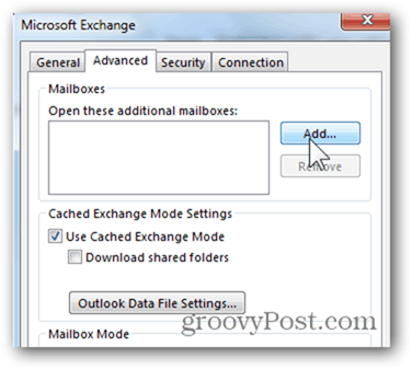 Dodaj skrzynkę pocztową Outlook 2013 - kliknij Zaawansowane, Dodaj