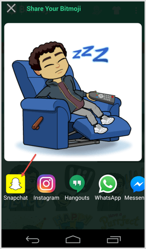 bitmoji udostępnij na instagramie snapchat