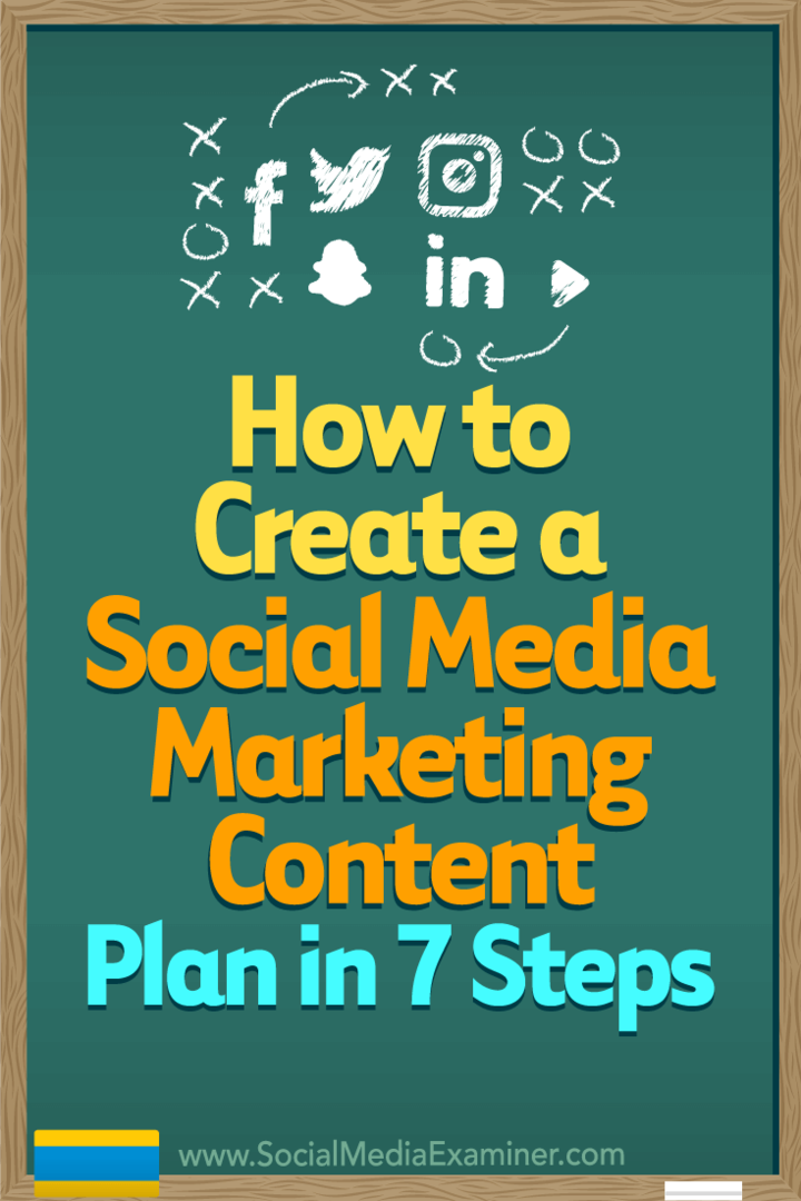 Jak stworzyć plan treści marketingowych w mediach społecznościowych w 7 krokach autorstwa Warrena Knighta w Social Media Examiner.