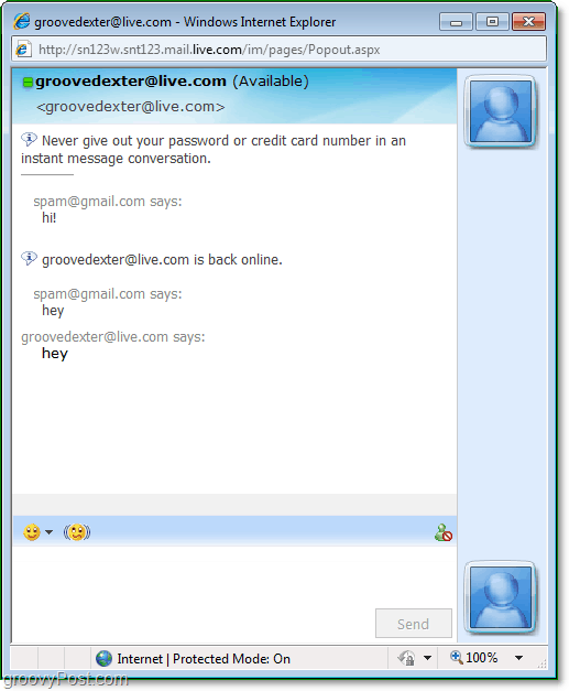Windows Messenger w przeglądarce wygląda jak komunikator Windows klienta