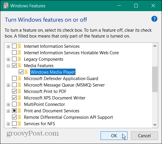 Odtwórz plik VOB w systemie Windows 10