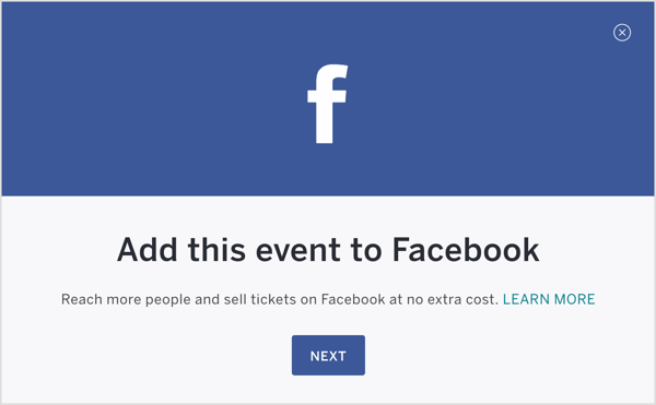Po skonfigurowaniu wydarzenia Eventbrite opublikuj je i dodaj do Facebooka.