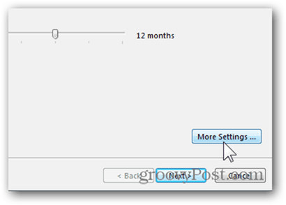 Dodaj skrzynkę pocztową Outlook 2013 - kliknij Więcej ustawień