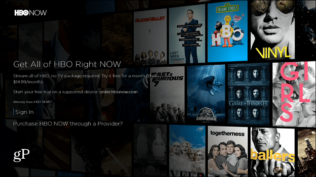 Aplikacja Xbox HBO Now
