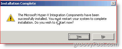 Zainstaluj usługi integracji Hyper-V