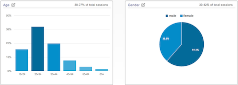dane demograficzne Google Analytics