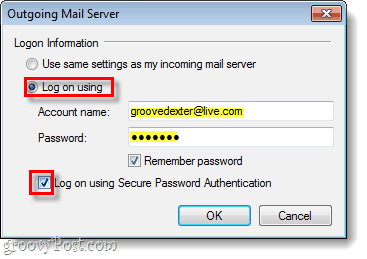 serwer poczty wychodzącej Windows Live
