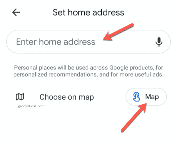 Ustawianie adresu domowego Map Google na telefonie komórkowym