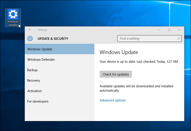 Skrót Windows Update