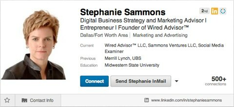 Stephanie Sammons LinkedIn profile