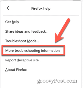 Firefox więcej rozwiązywania problemów
