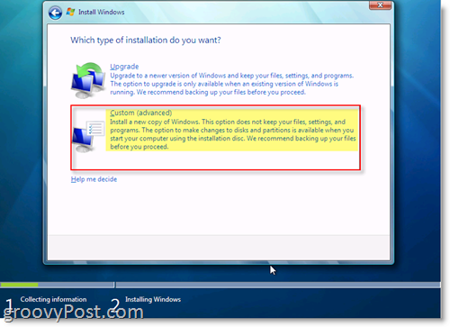 Opcje instalacji systemu Windows 7 