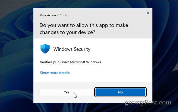 Kontrola konta użytkownika Windows 11