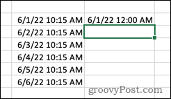 Usuwanie czasu ze znacznika czasu w programie Excel