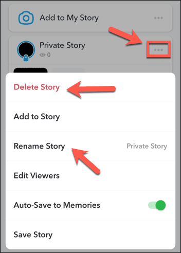 Edytuj prywatną historię Snapchata
