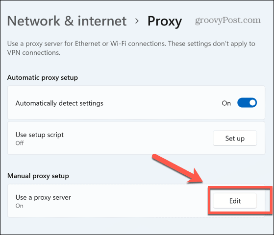 Windows edytuj proxy