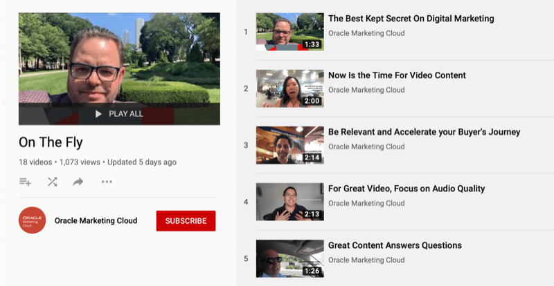 Seria Oracle Marketing Cloud YouTube w locie