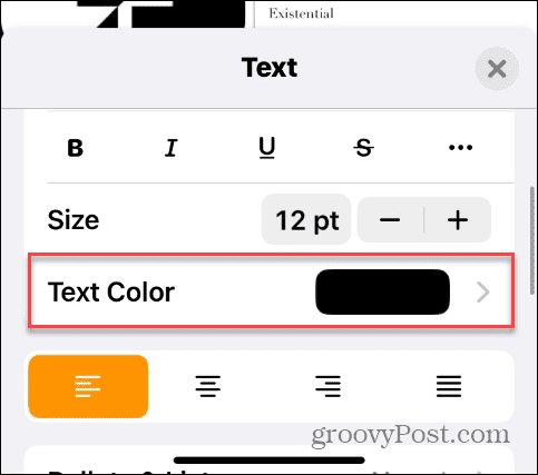 Zmień kolor tekstu na iPhonie