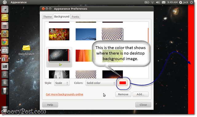 Jak zmienić tło tapety w Ubuntu