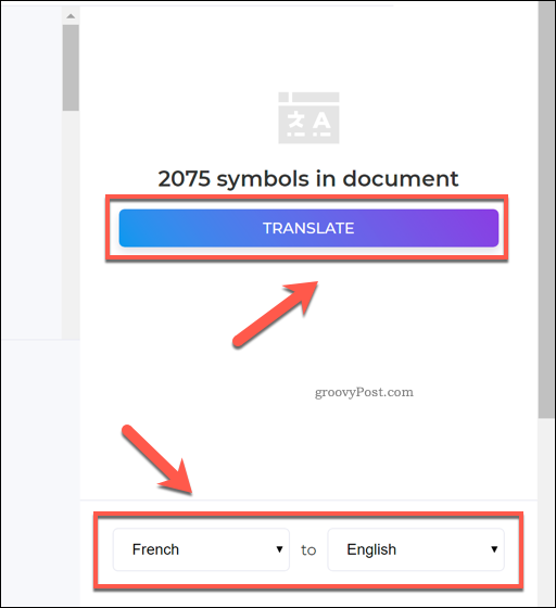 Opcje tłumaczenia DeftPDF