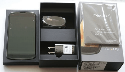 Nexus 4 rozpakowany