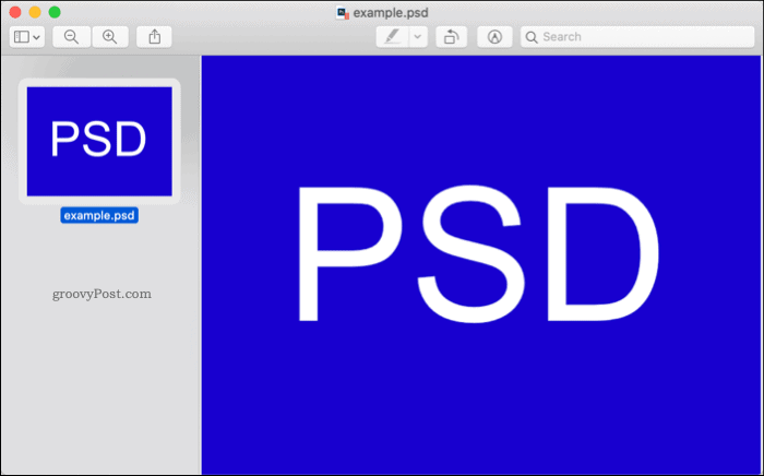 Otwieranie pliku PSD w systemie macOS