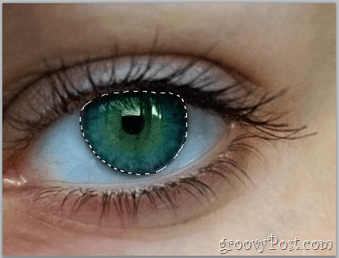Adobe Photoshop Podstawy - wybierz warstwę oka ludzkiego oka