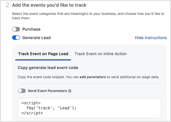 Instalacja pikseli Facebooka dodaje wydarzenia