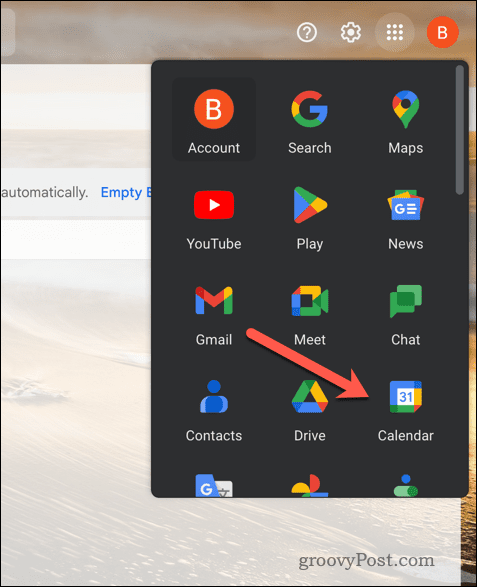 Otwórz Kalendarz Google w Gmailu