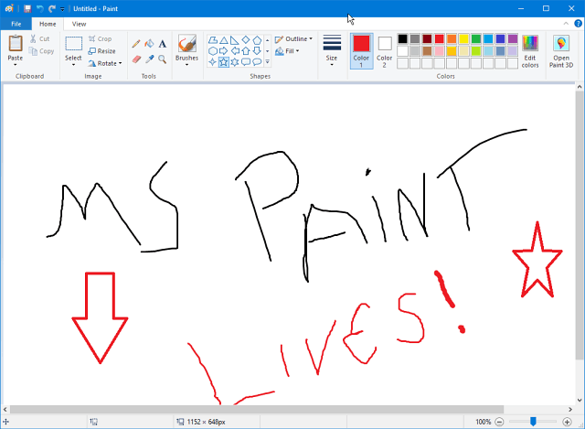 Microsoft Paint będzie nadal działał w sklepie Windows