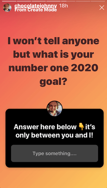 przykład postu na Instagramie z naklejką z pytaniami