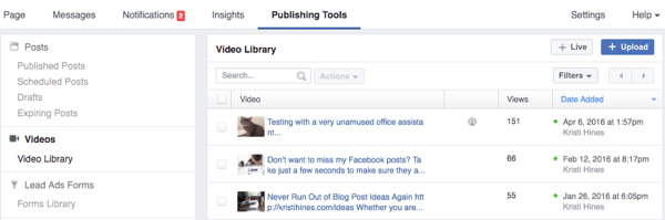 wideo z narzędziami do publikowania na Facebooku