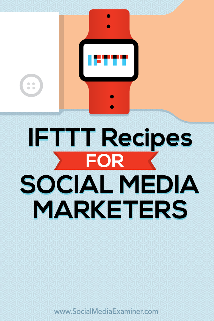 ifttt dla marketerów mediów społecznościowych