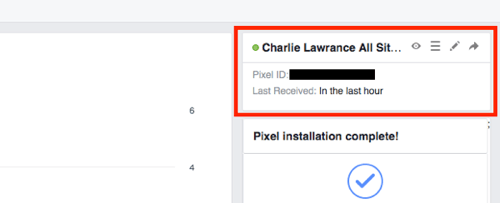 Znajdź swój identyfikator piksela w menedżerze reklam na Facebooku.