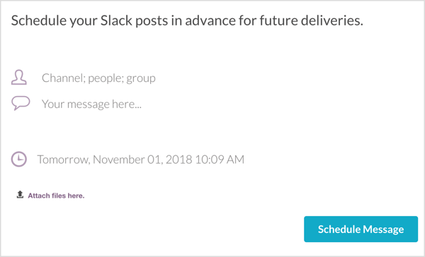 Zaplanuj wiadomość Slack w Convergely.