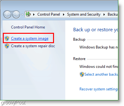 Windows 7: Utwórz łącze do obrazu systemu