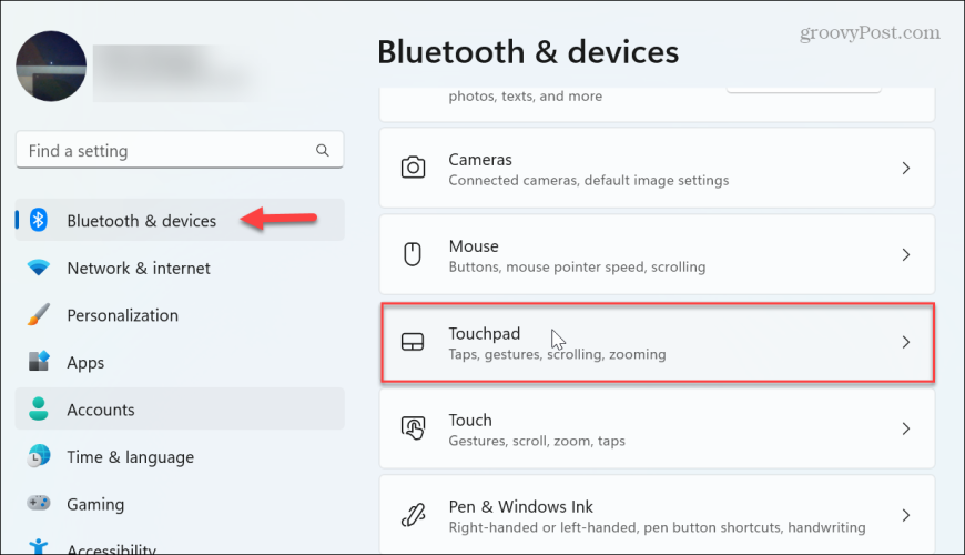 Wyłącz touchpad w systemie Windows 11