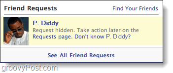 prośba o ukrytego przyjaciela na Facebooku