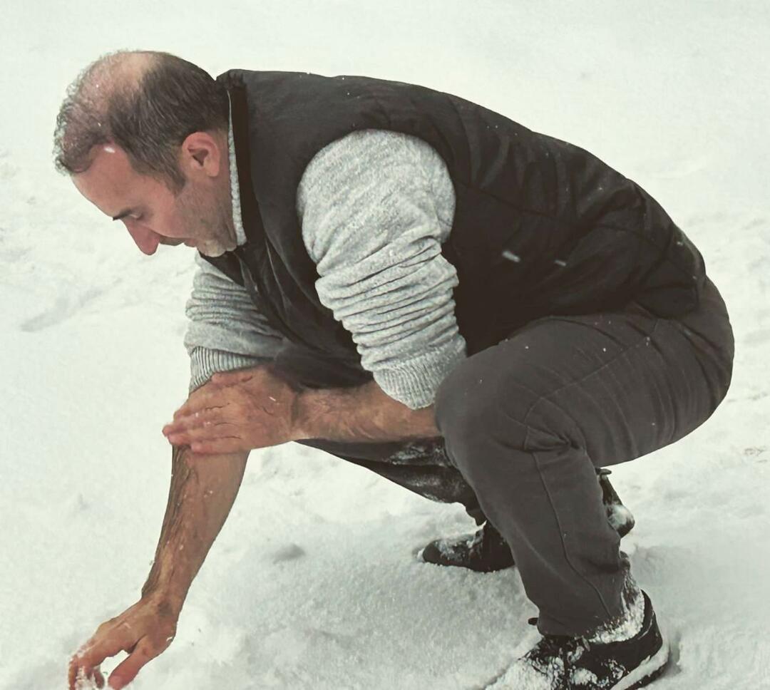 Ömer Karaoğlu dokonał ablucji śniegiem