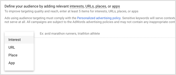 Google Adwords tworzy niestandardowych odbiorców o podobnych zainteresowaniach