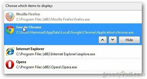 Google Chrome otwarte z zamówieniem
