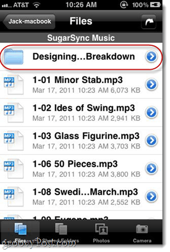 itunes foldery w sugarsync